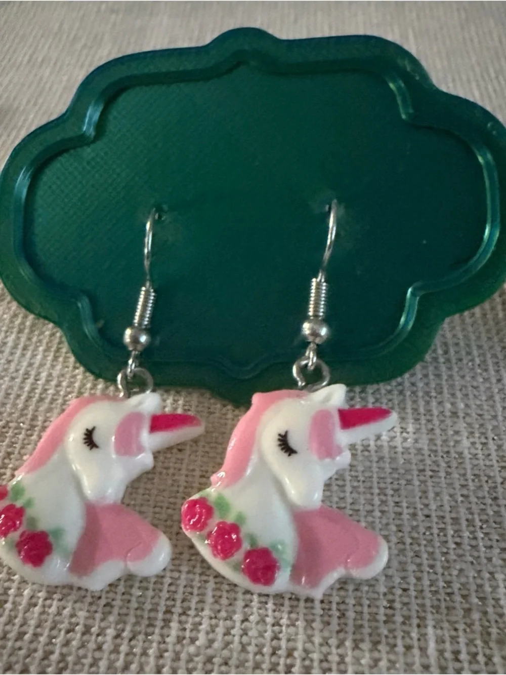Kids Pink Lollipop, Unicorn & Blue Bear Dangle Earrings - Cute Kids Accessories